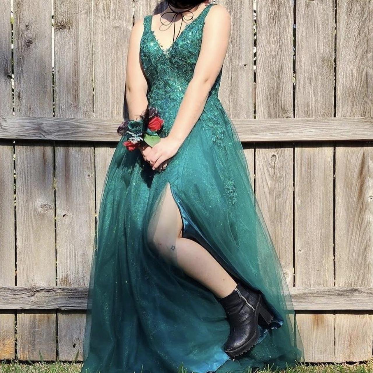 green semi sheer corset top Let’s size M full