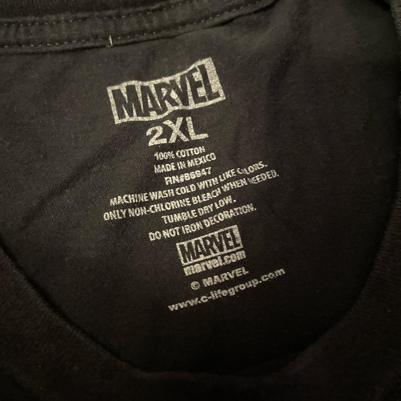 Marvel Men's Black and Grey T-shirt | Depop