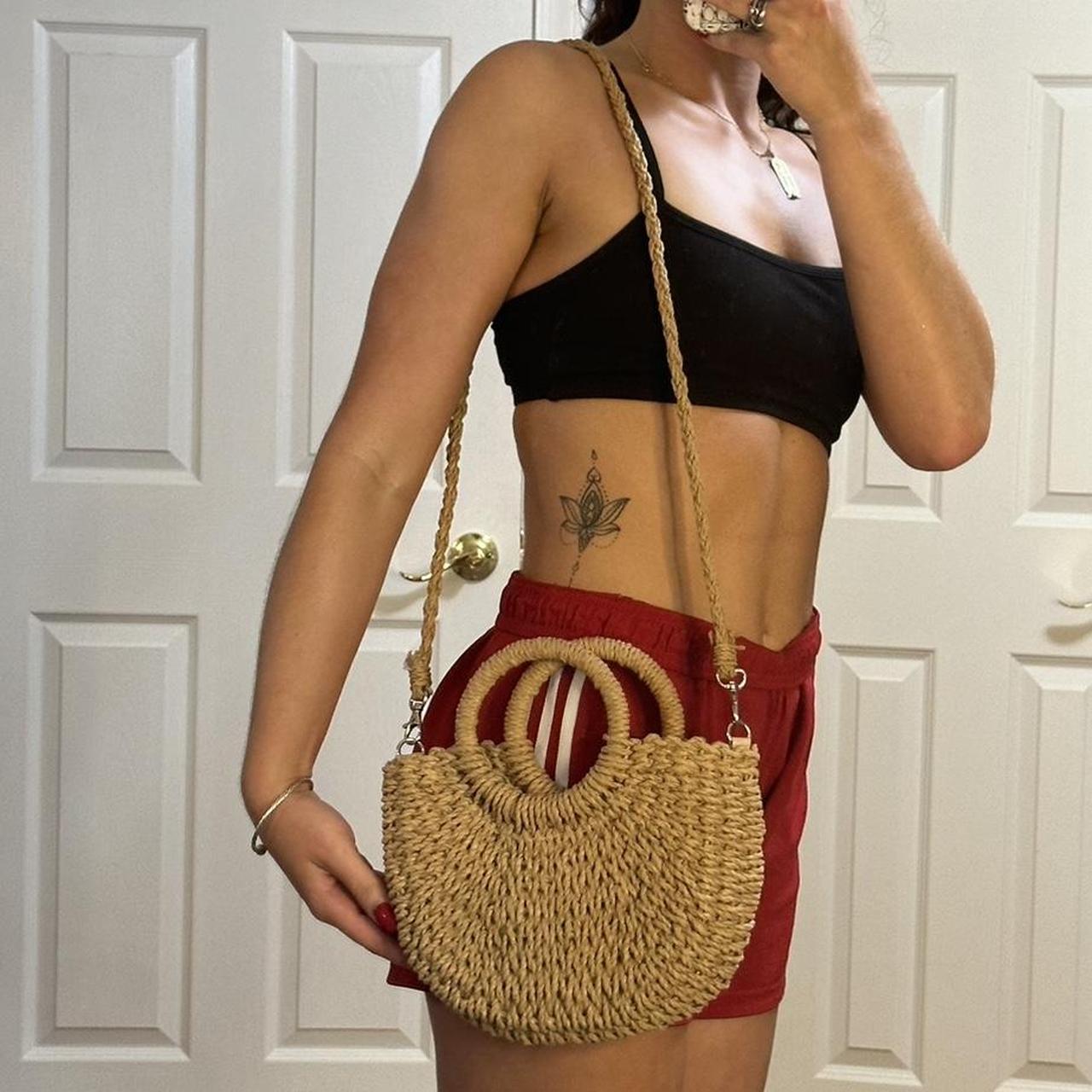 Crossbody Bag Shein Straw Bag Cross Border Woven Wrist Bag 2024
