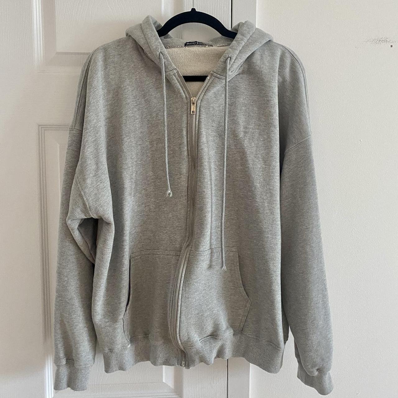 Brandy Melville Women's Grey Hoodie | Depop