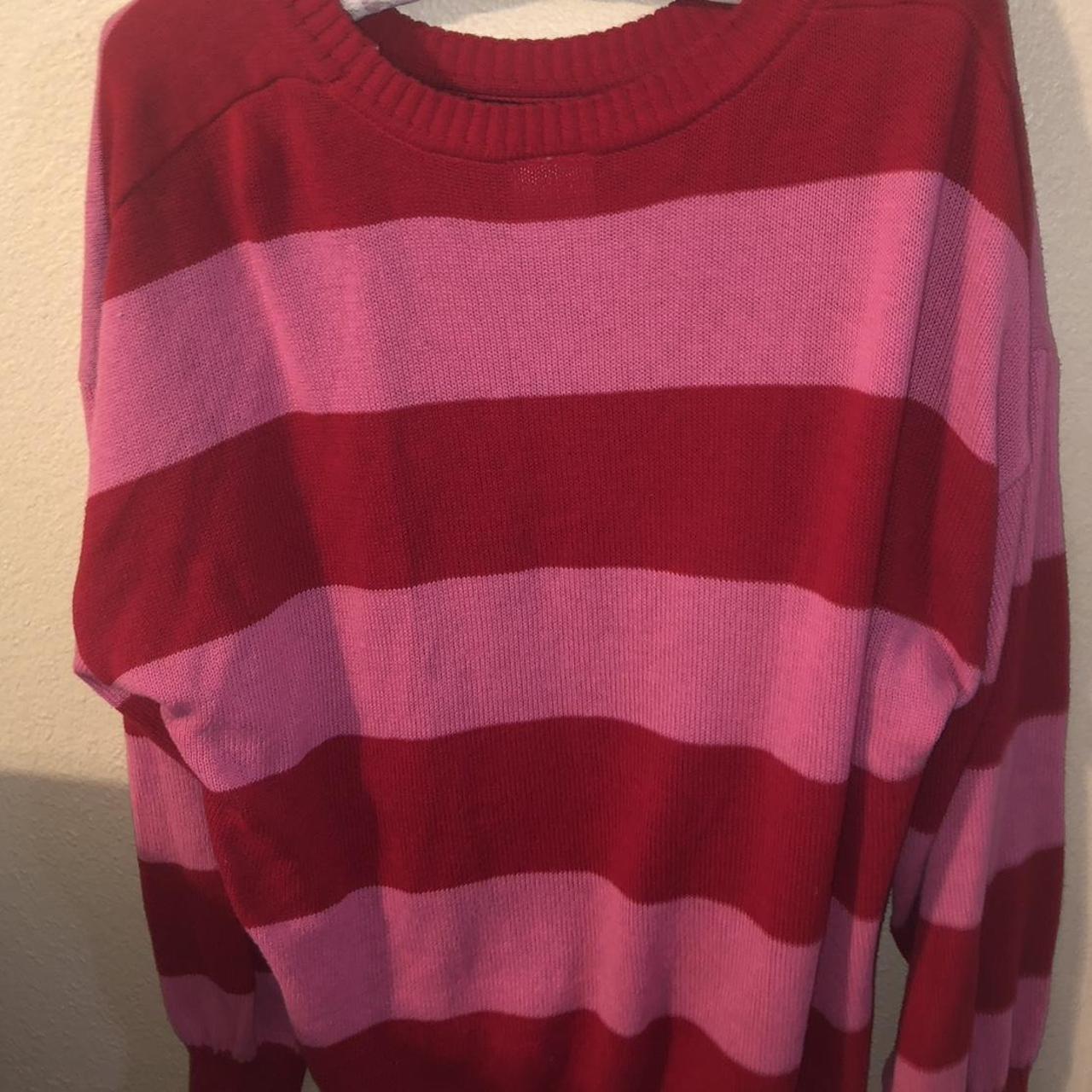 Sanrio Women's Red and Pink Jumper (2)