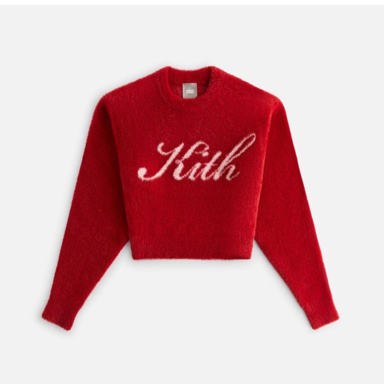 Kith Women Mica Mohair Crest Sweater キス Kith Women Mica Mohair Logo Sweater - Amaryllis Red Size XS