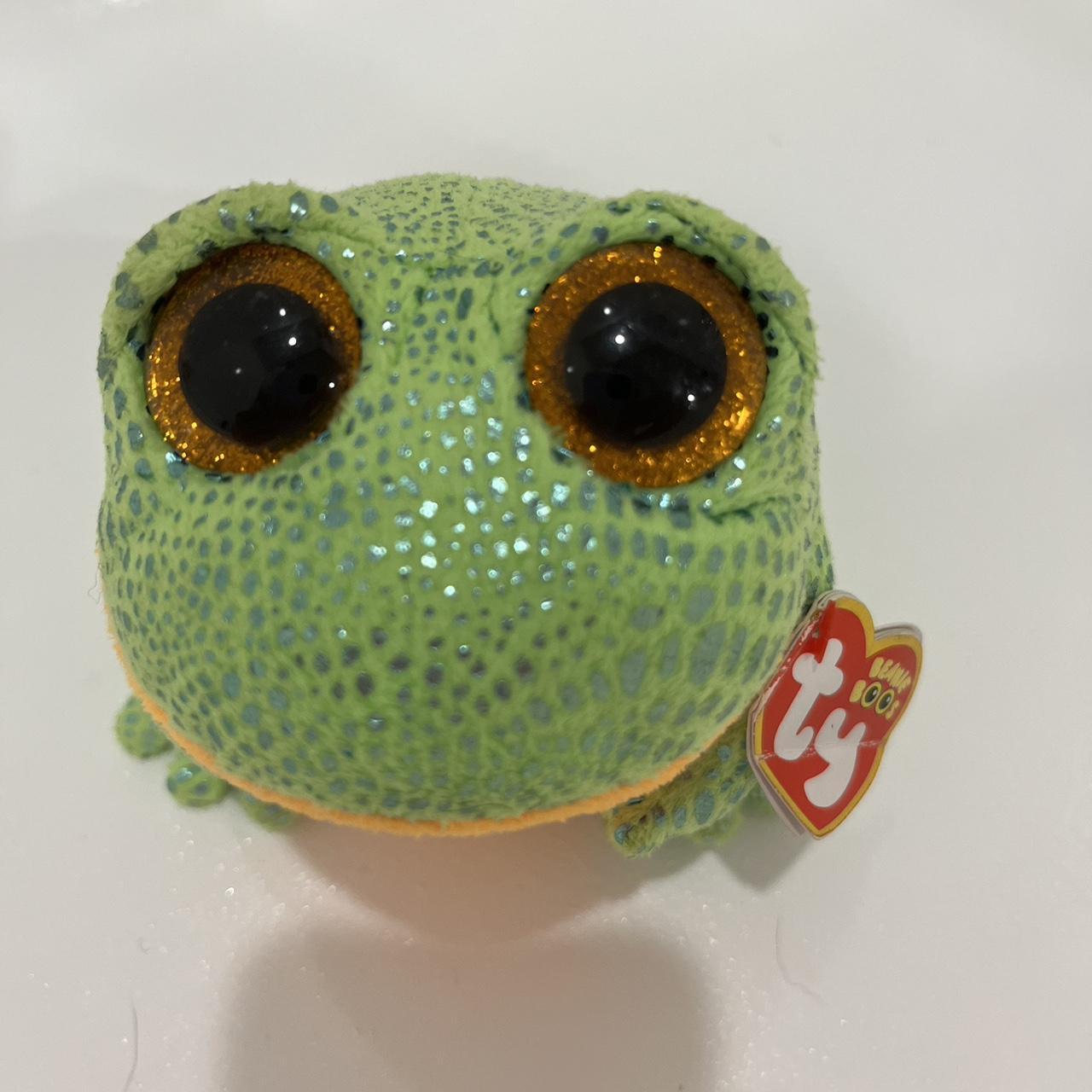 This adorable green frog stuffed animal from - Depop