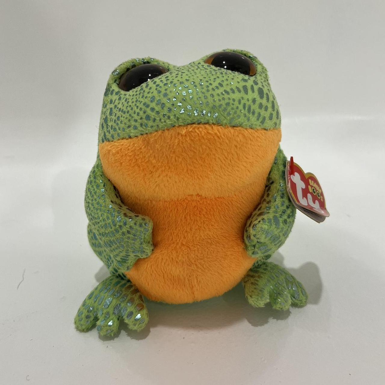 This adorable green frog stuffed animal from - Depop