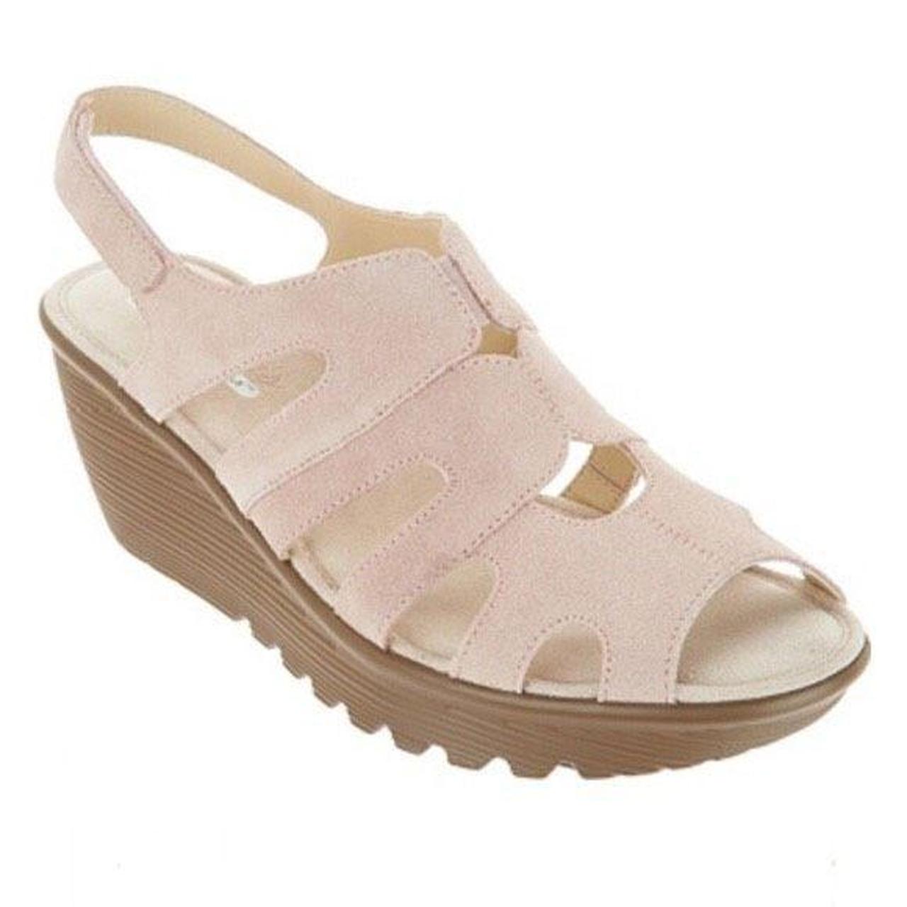 Skechers peep toe slingback wedges sale