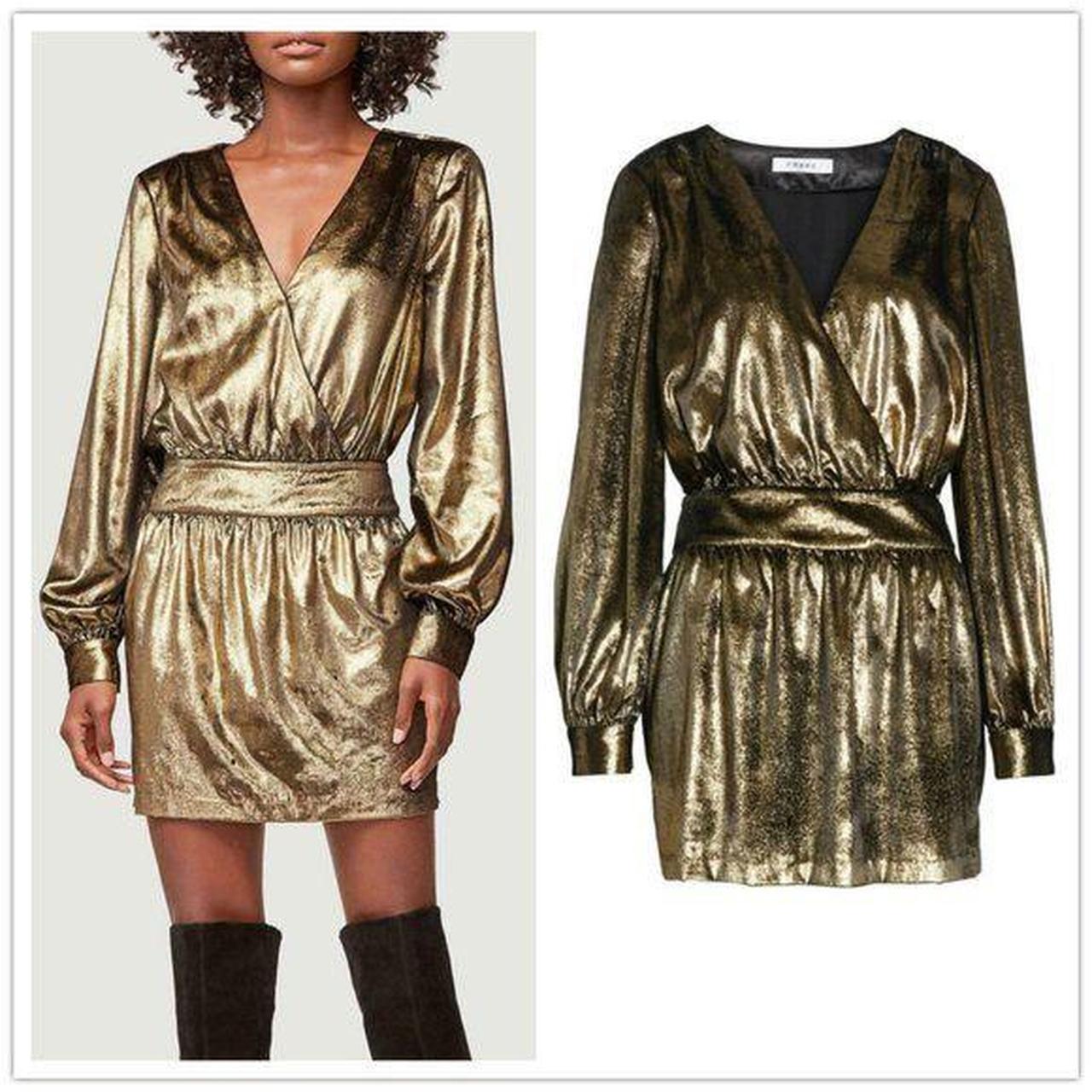 Frame metallic shop velvet dress