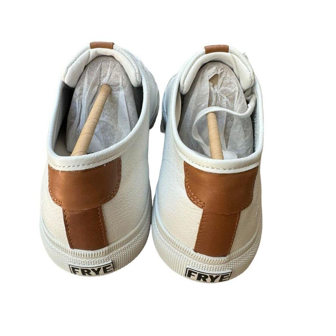 FRYE GIA LOW LACE WOMENS WHITE leather