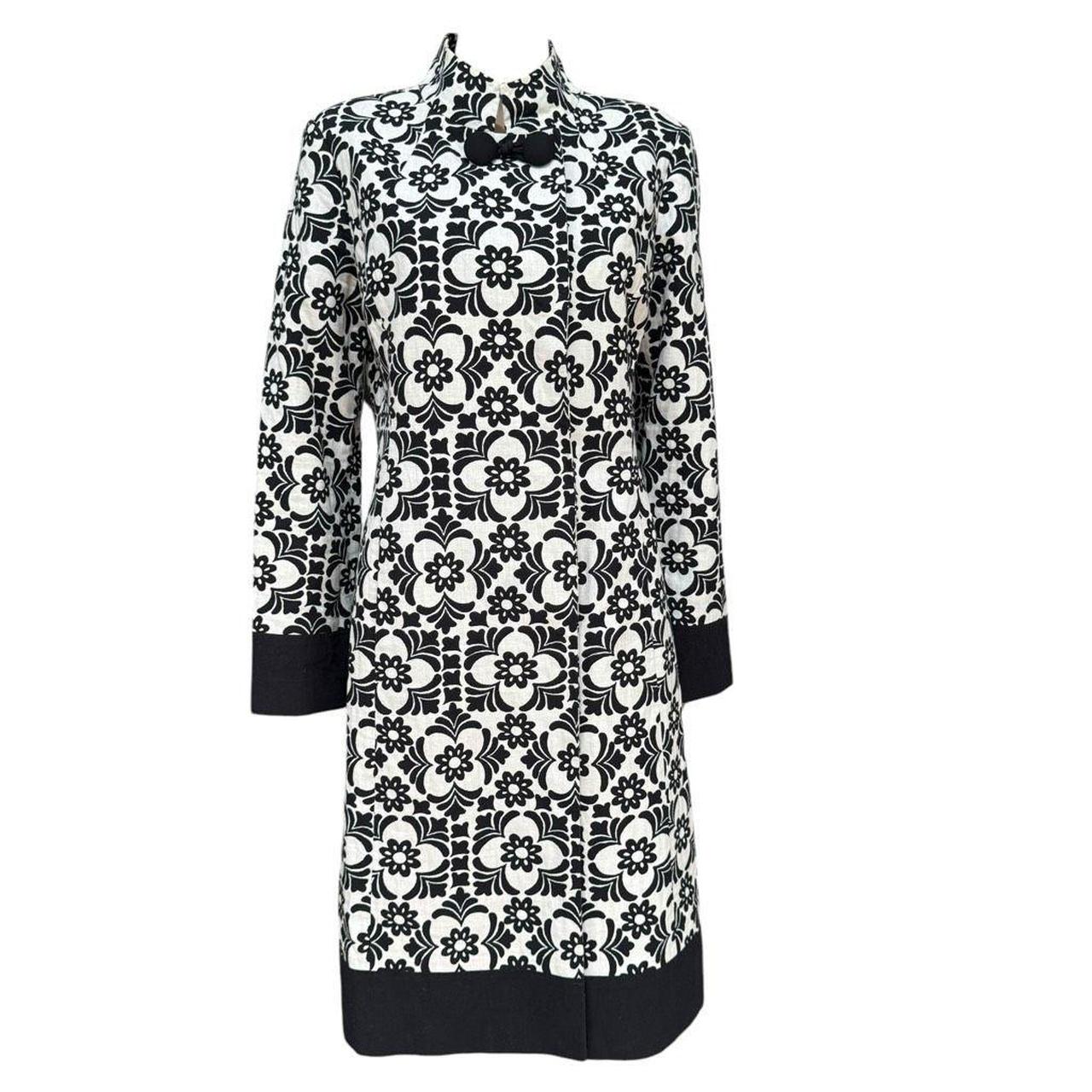 Lilly Pulitzer Black and White Daria Cotton Jacquar Coat Size outlet 8