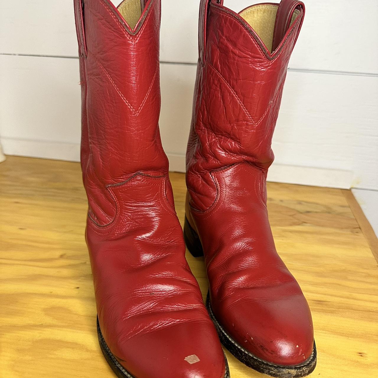 Women's Red Boots Depop