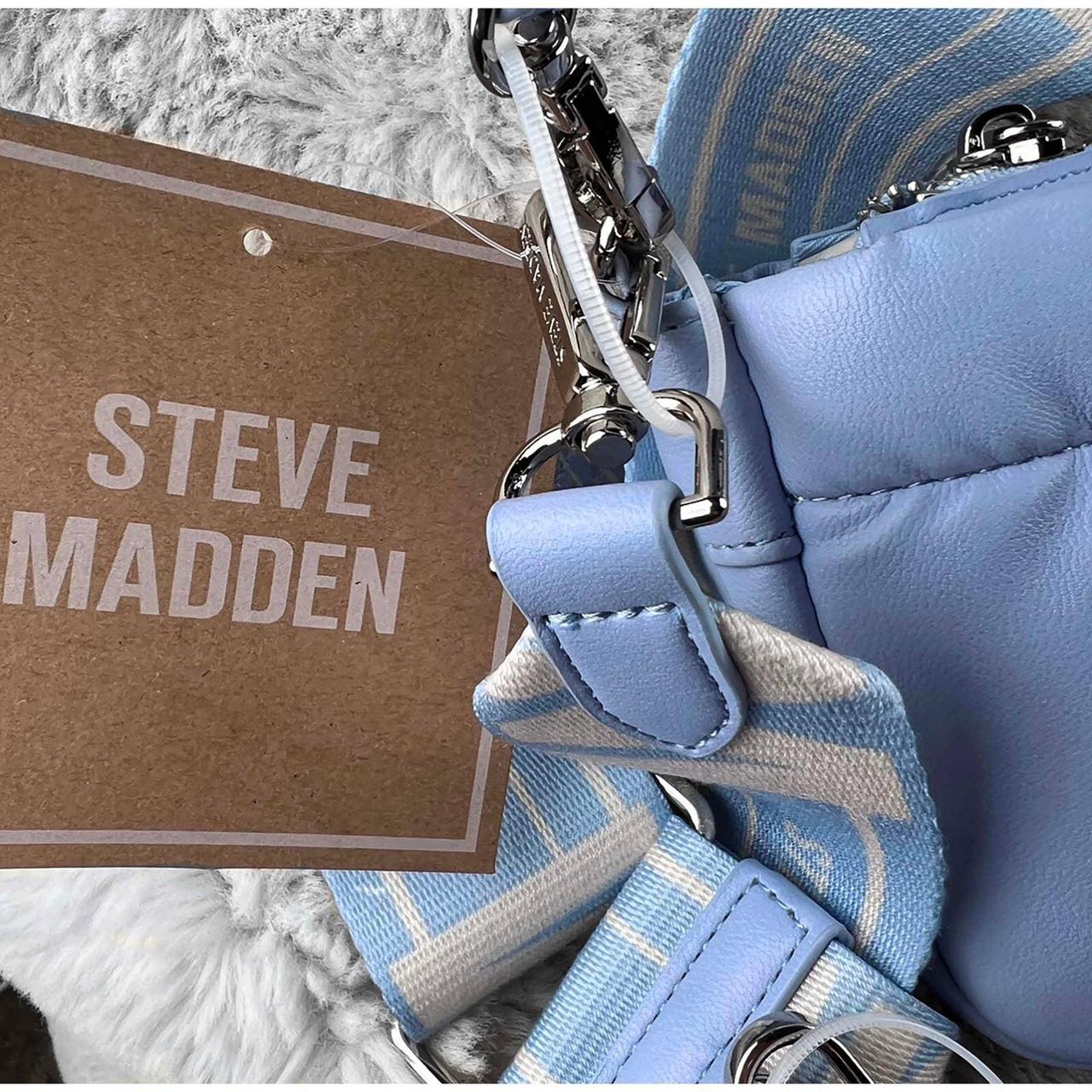 Steve Madden blue crossbody bag with scarf - Depop