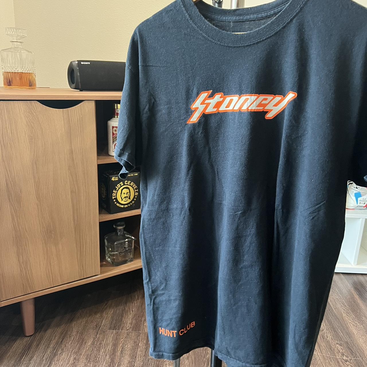 Men's Black and Orange T-shirt | Depop