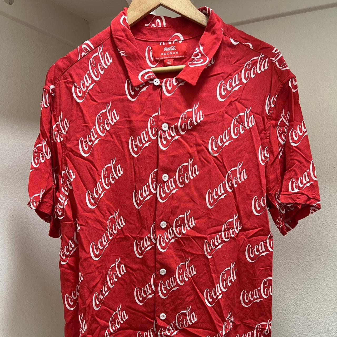 coca cola button down shirt