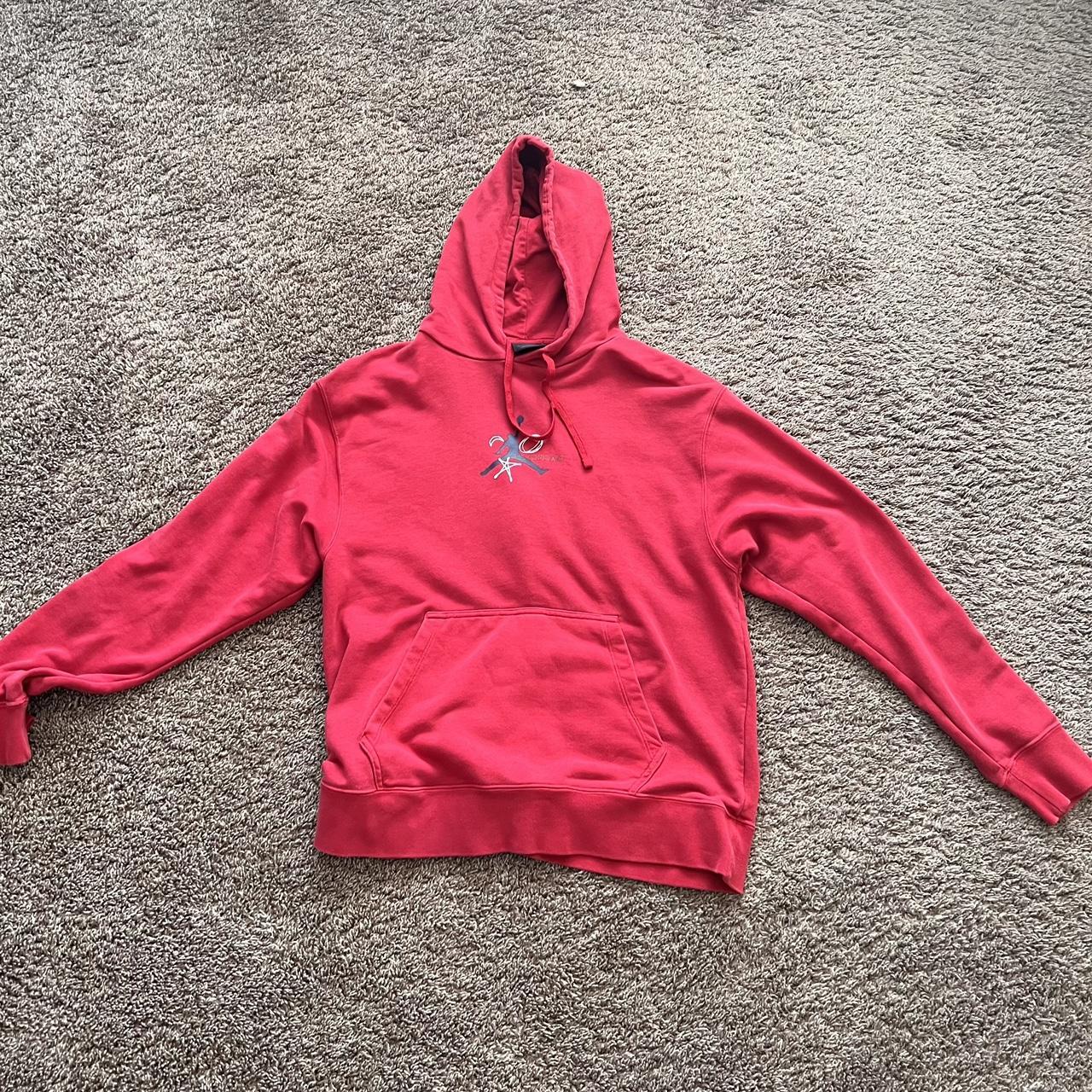 Red Jordan hoodie - Depop