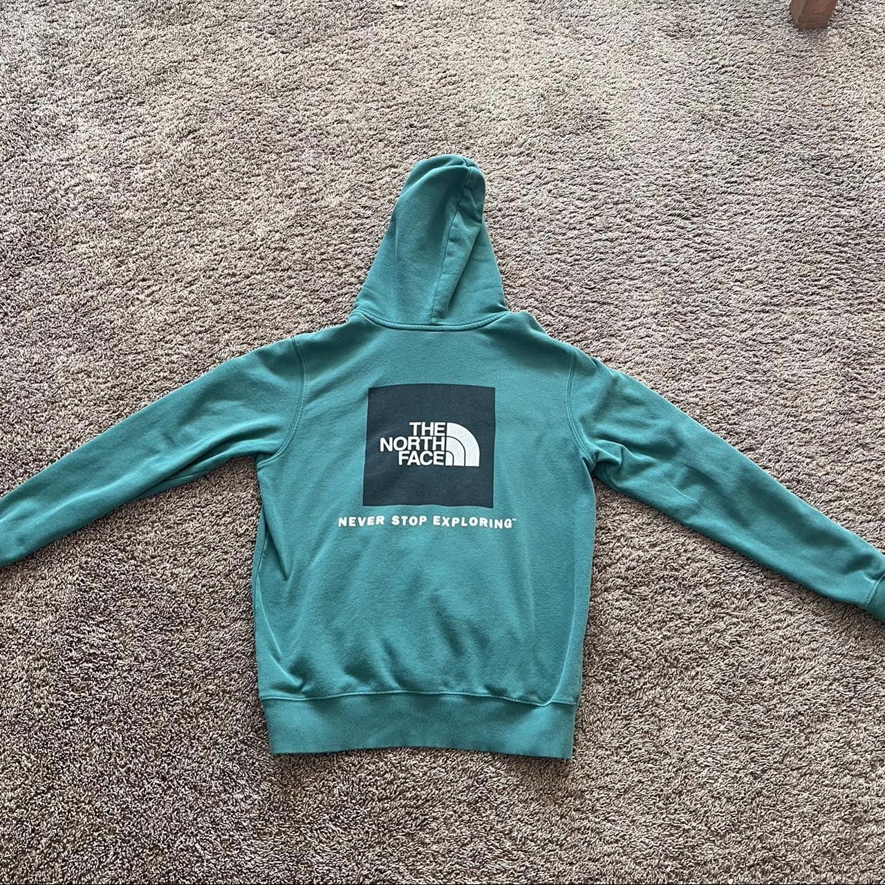 Green North Face Hoodie Depop