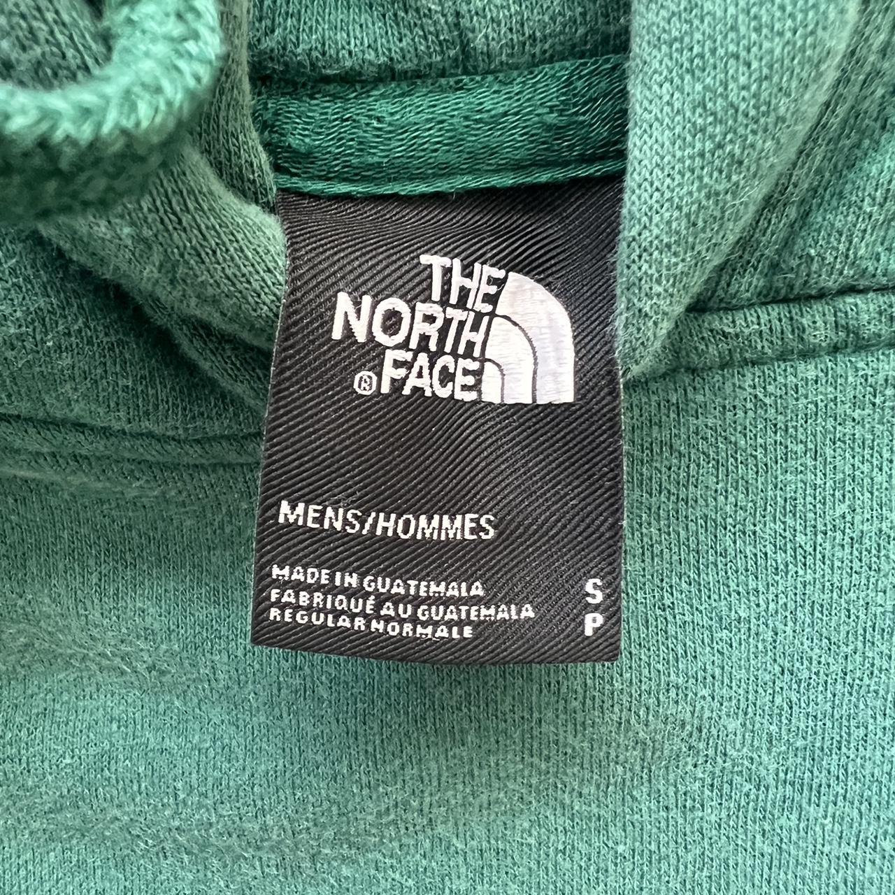 Green north face hoodie - Depop