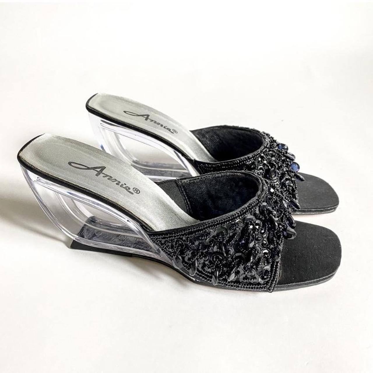 Heels Black Decorative Sandals at Rs 1600/pair in Mumbai | ID: 14421997533