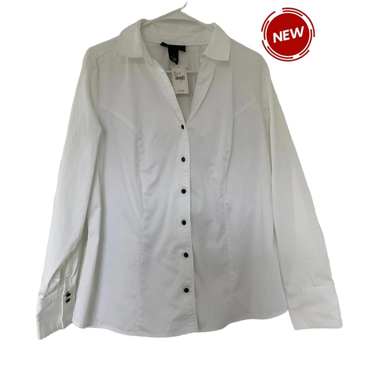 44 44 Lane Bryant White Long Sleeves Button Up Shirt. Depop