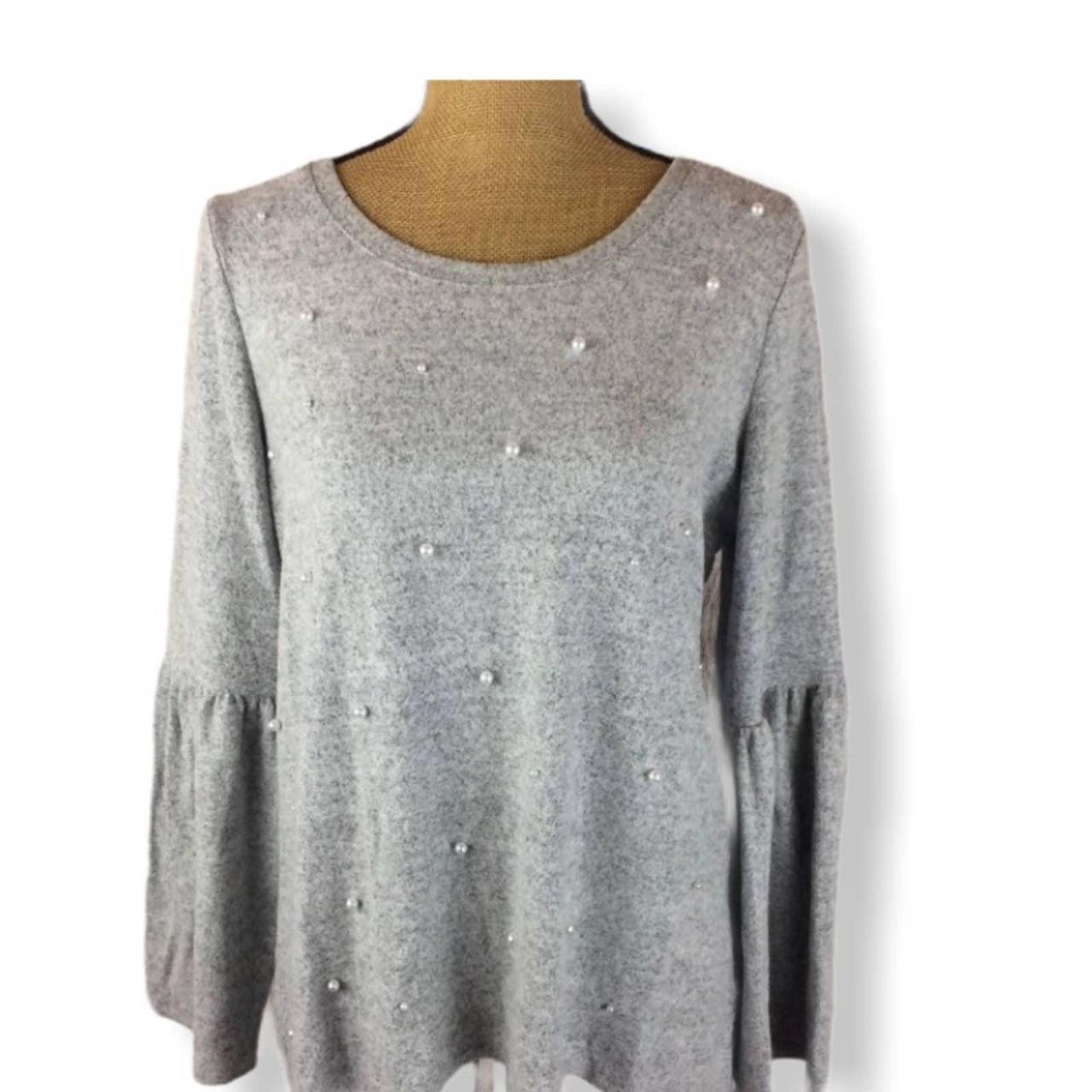 Simply Vera Vera Wang Sweater, Women's Size Small, Gray, Pullover
