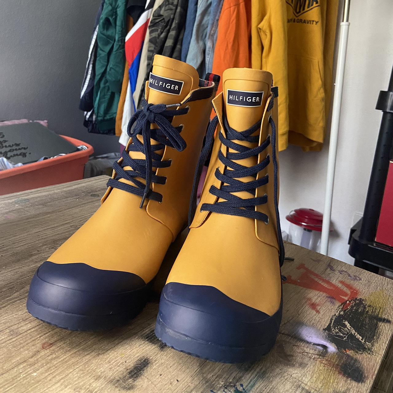 Yellow tommy hot sale hilfiger boots