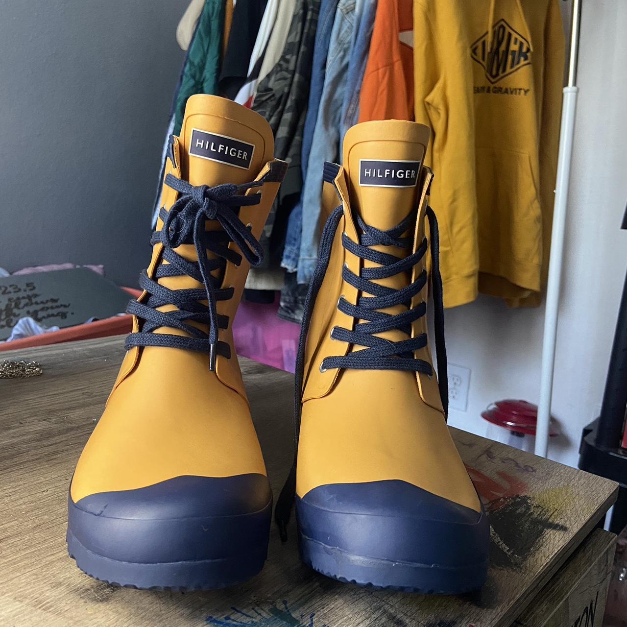 Yellow tommy hot sale hilfiger boots