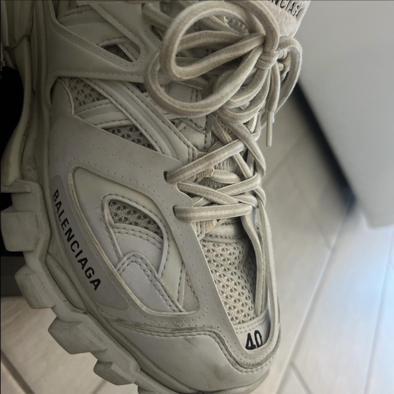 Grey Balenciaga Track S Size 40! Have some wear on... - Depop