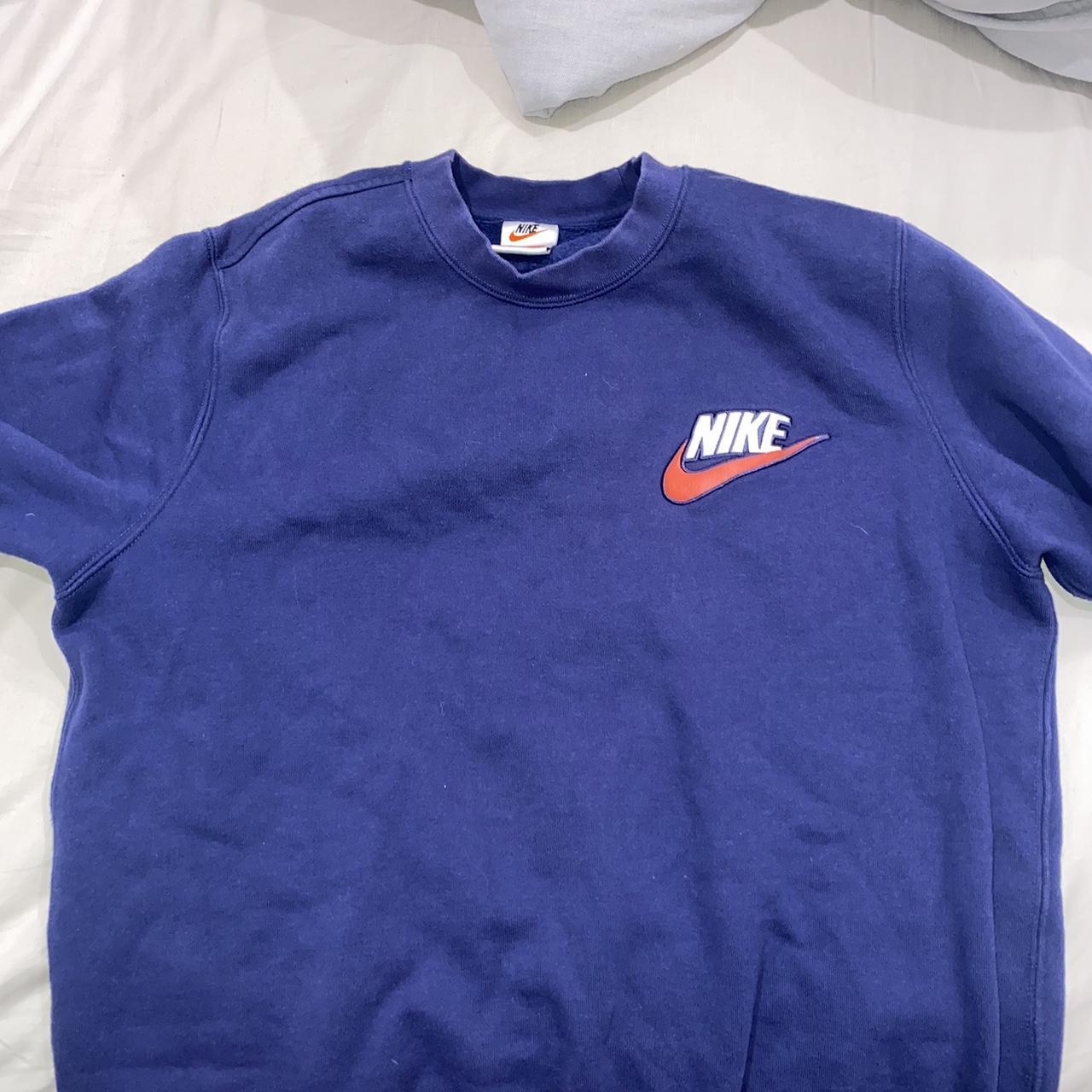 Supreme nike best sale crewneck navy