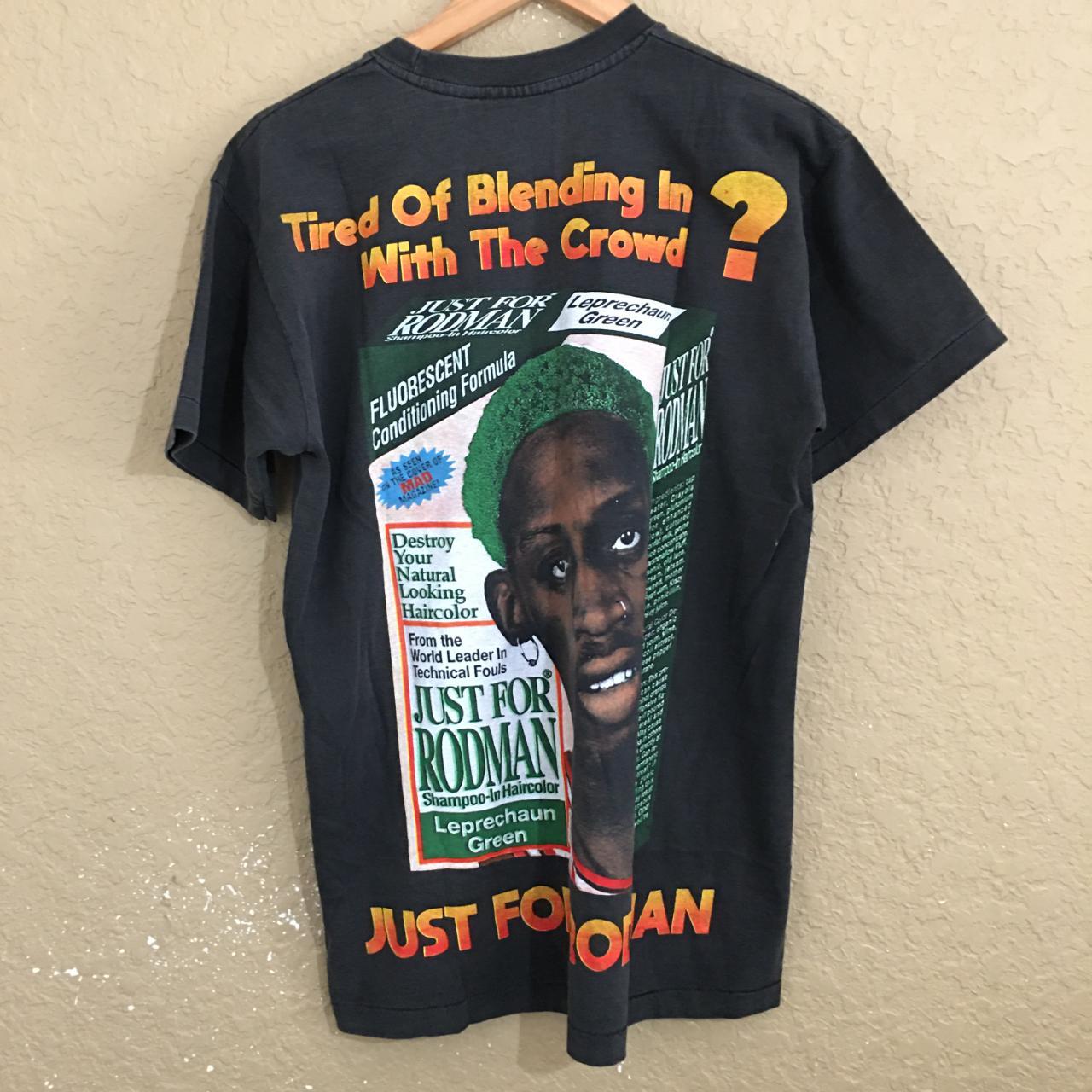 Dennis Rodman Rodzilla #91 NBA Big Head T-Shirt... - Depop