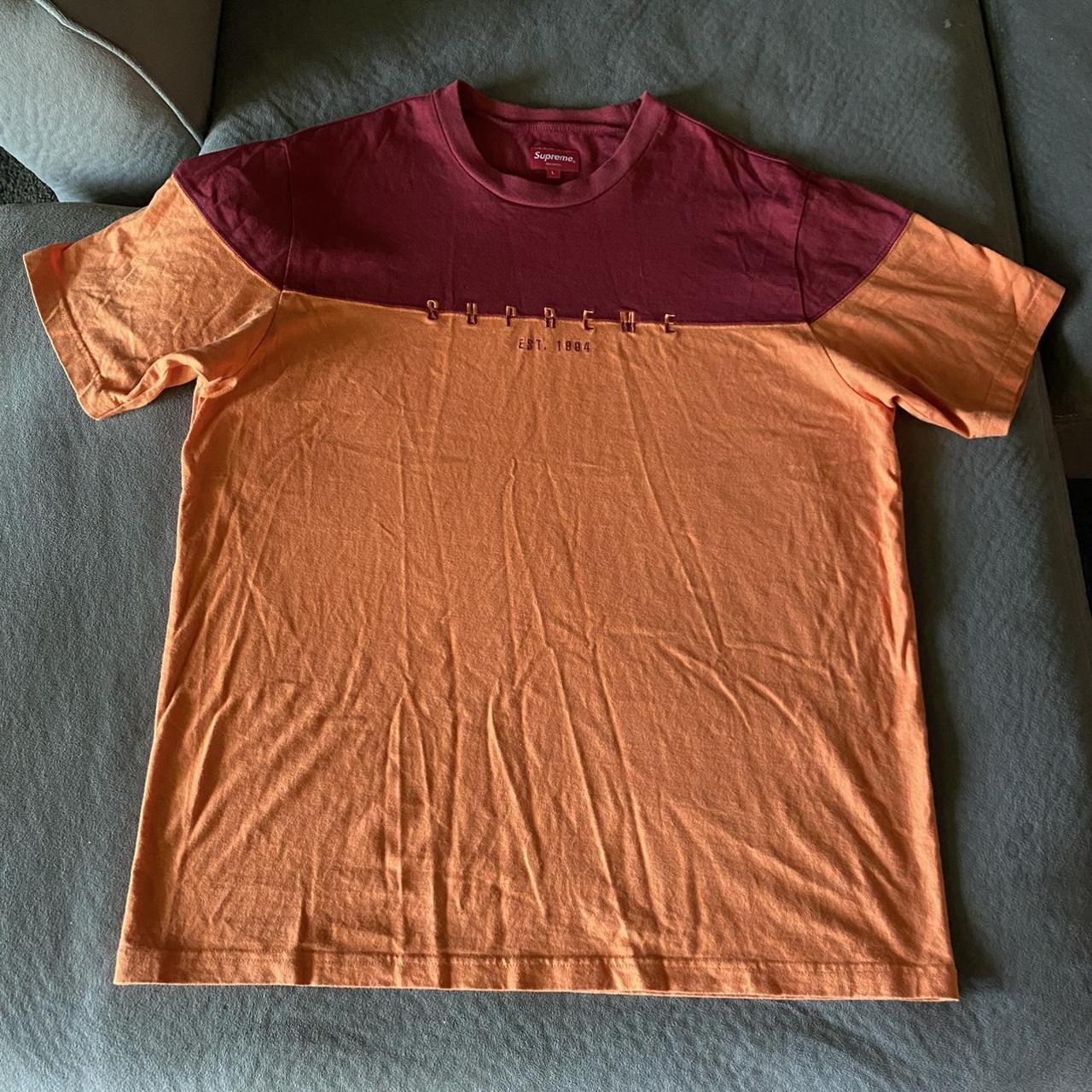 Supreme Split S/S Size Large Shirt Red/Orange, In...