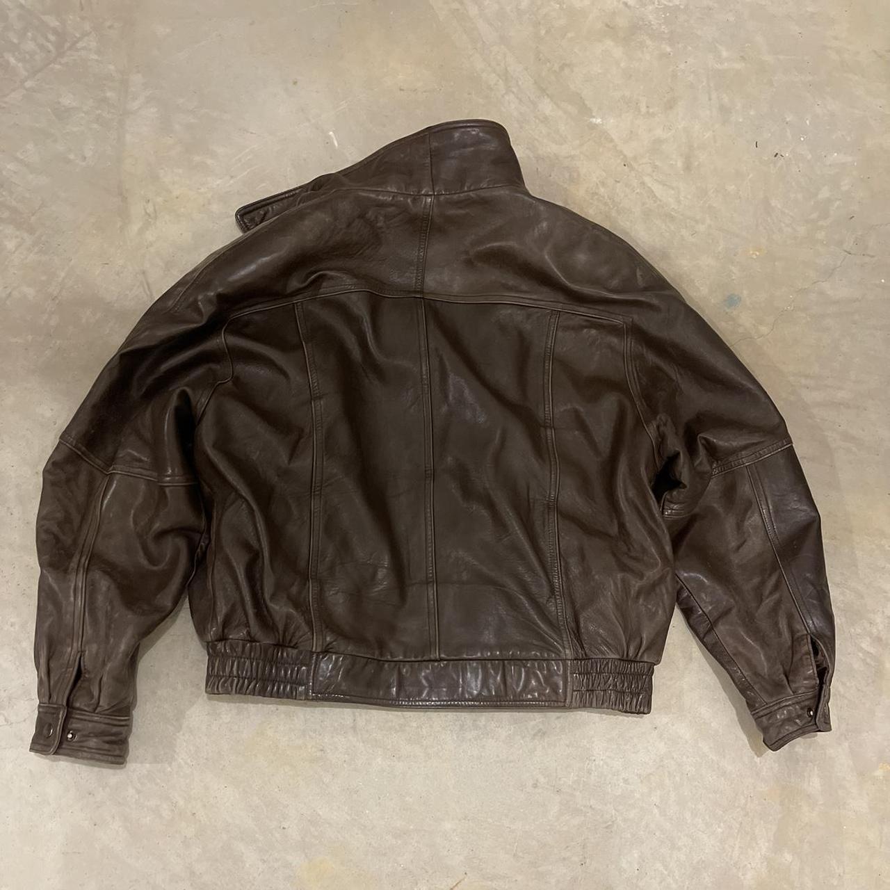 Vintage 90s Bill Blass leather jacket Men’s xl - Depop