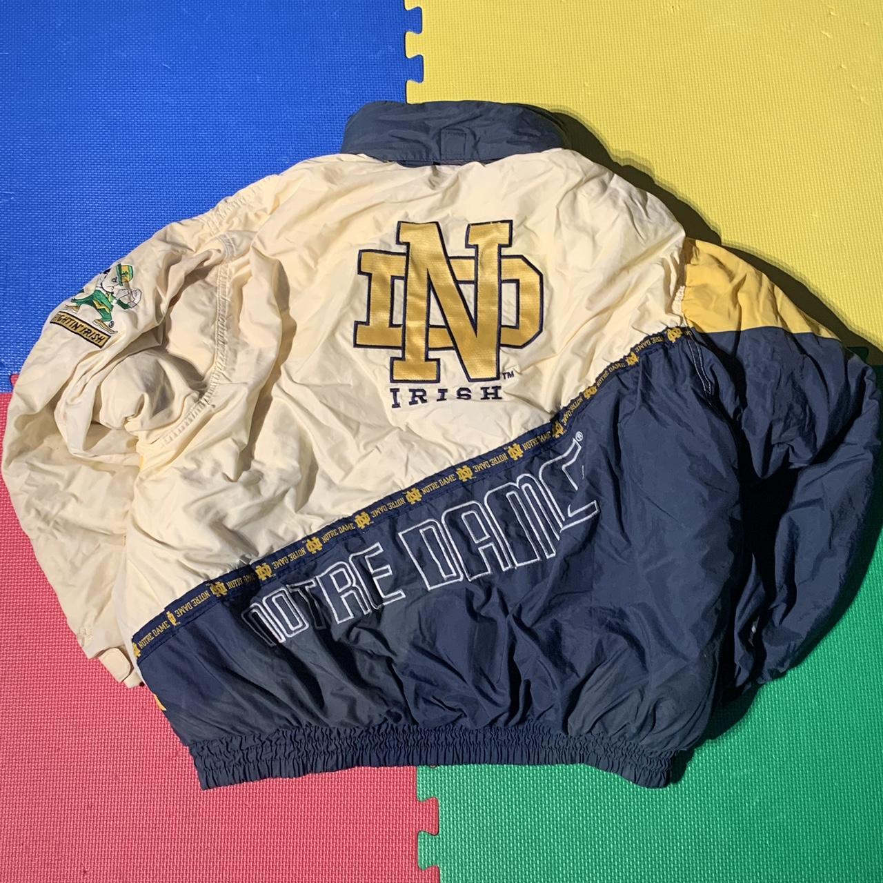 Vintage Notre Dame Jacket Tagged XL Fits L Solid... - Depop