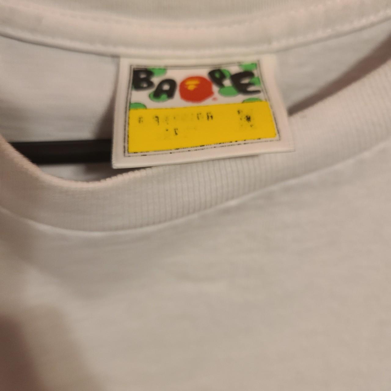 blue bape side pattern tee authenticbape cyber y2k Depop