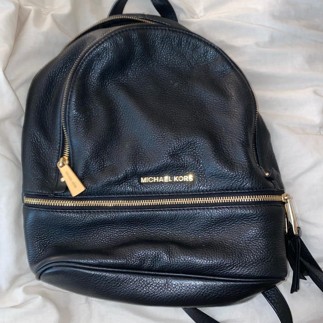 Michael kors clearance black mini backpack