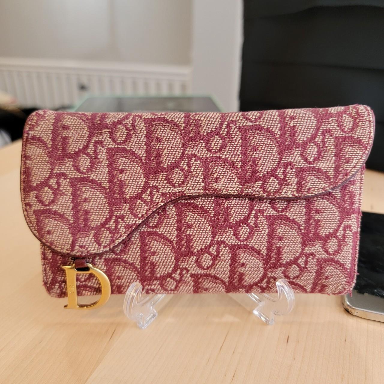 Christian Dior Women's Burgundy Walletpurses Depop