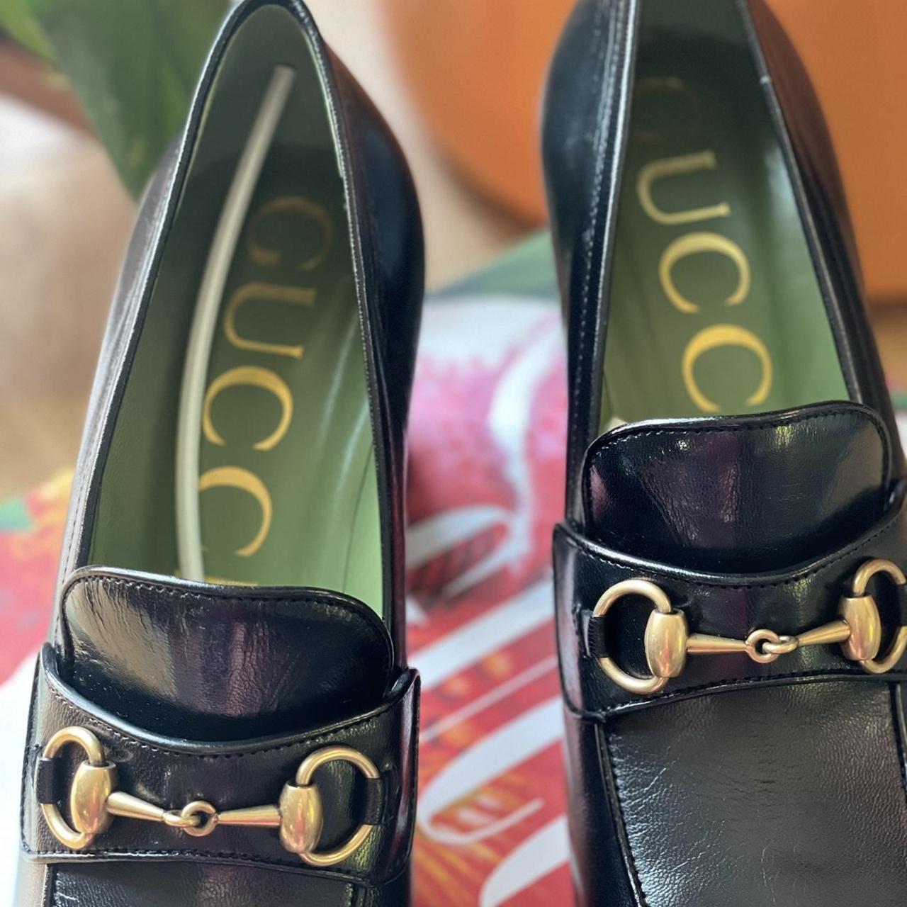 Gucci square best sale toe loafers