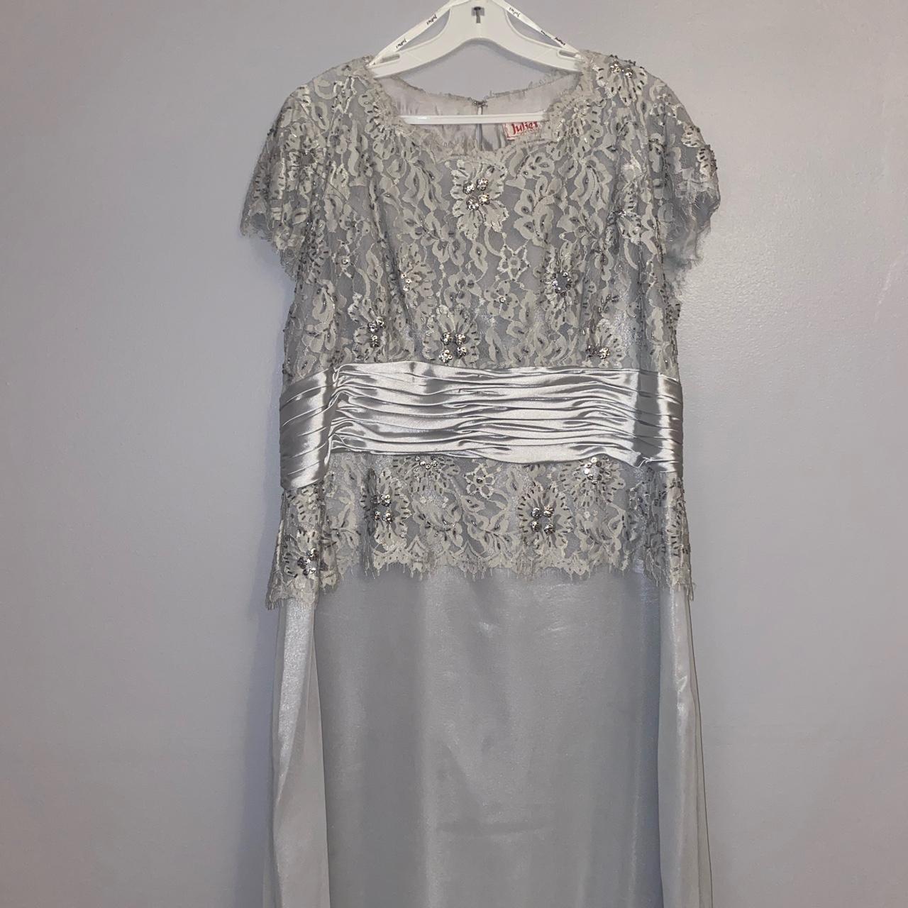 Women's Grey and Silver Dress | Depop