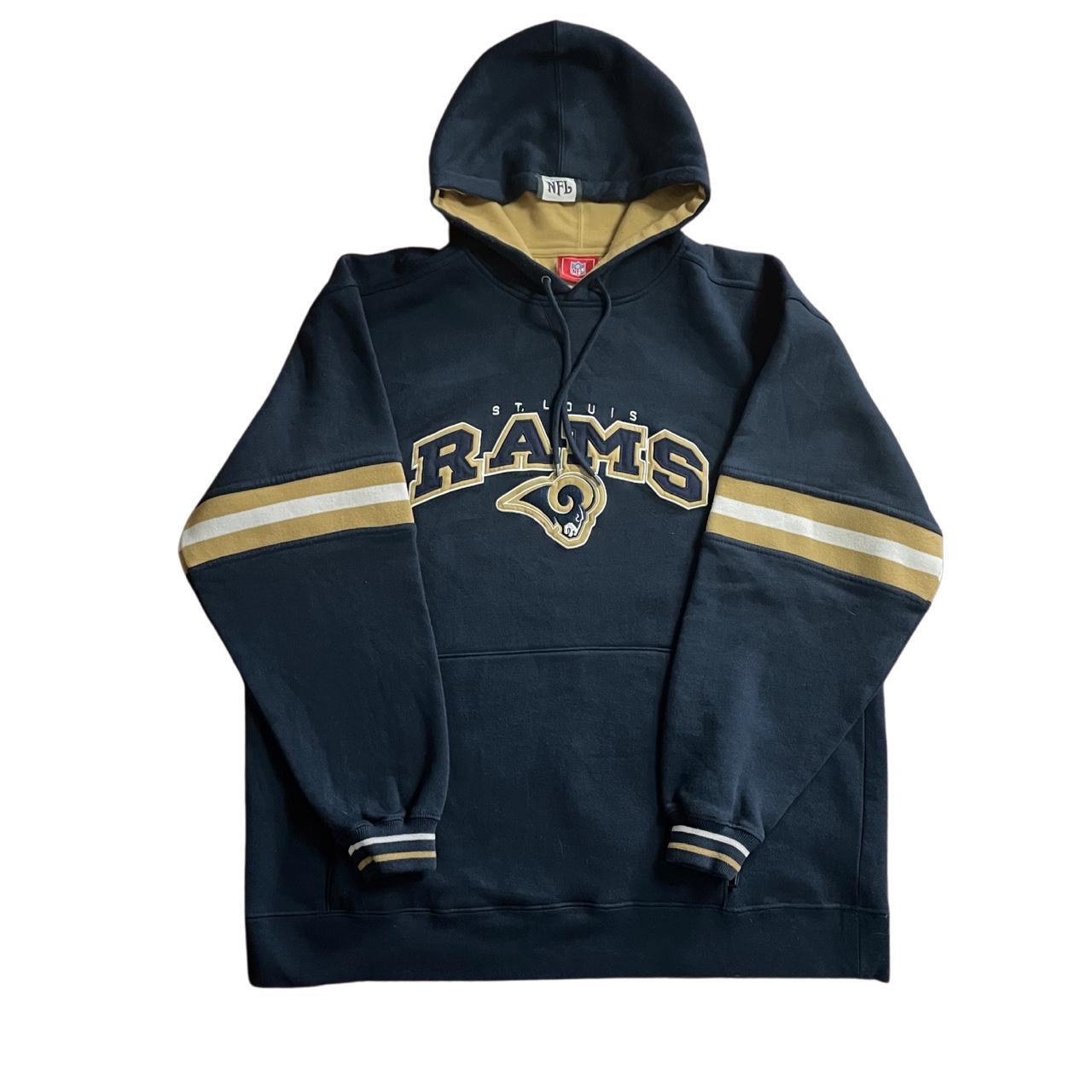 Vintage 90's St. Louis Rams Football Hoodie Size - Depop