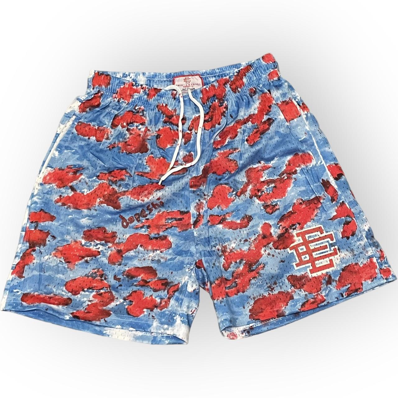 Men's Blue and Red Shorts | Depop