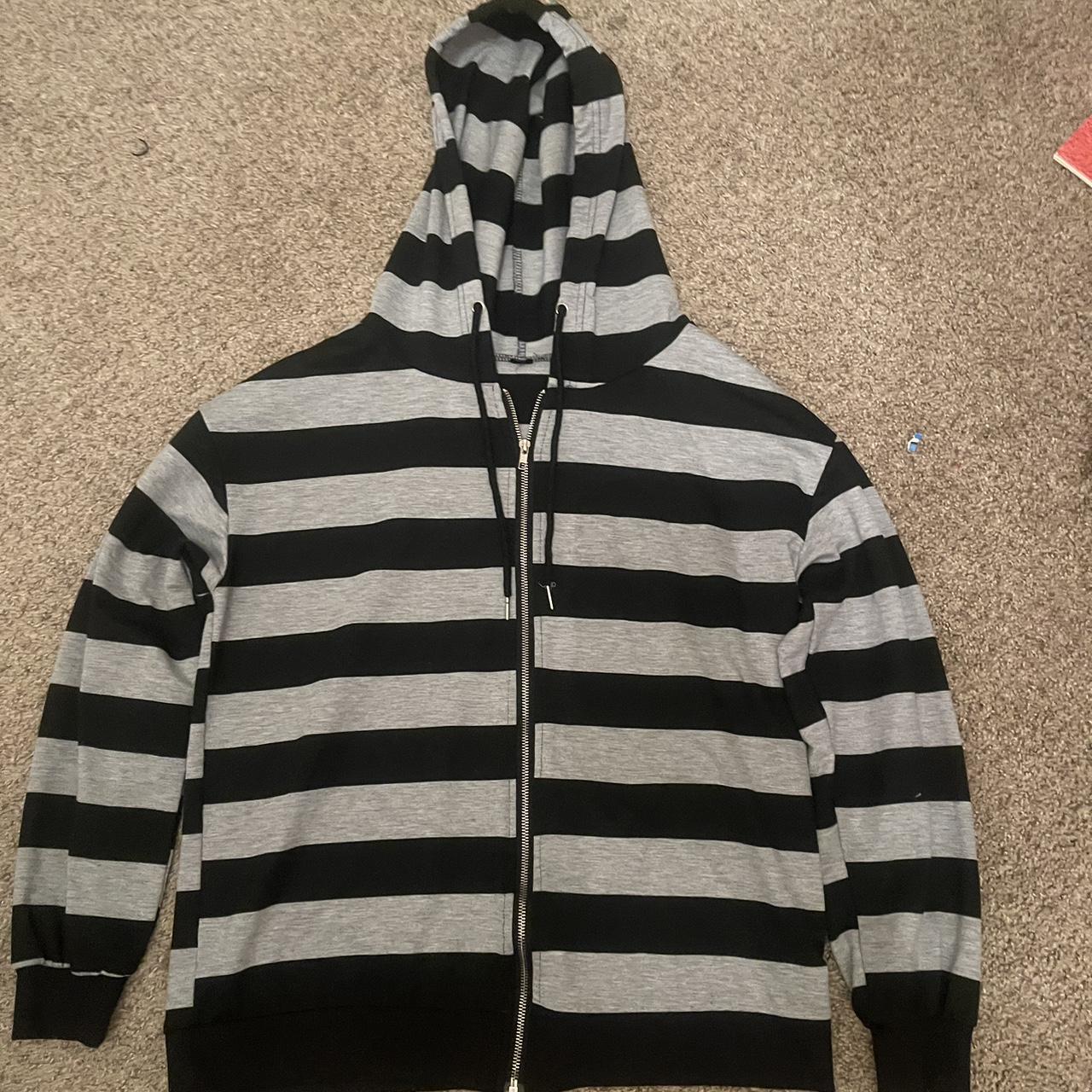 black and grey zip up size L Depop