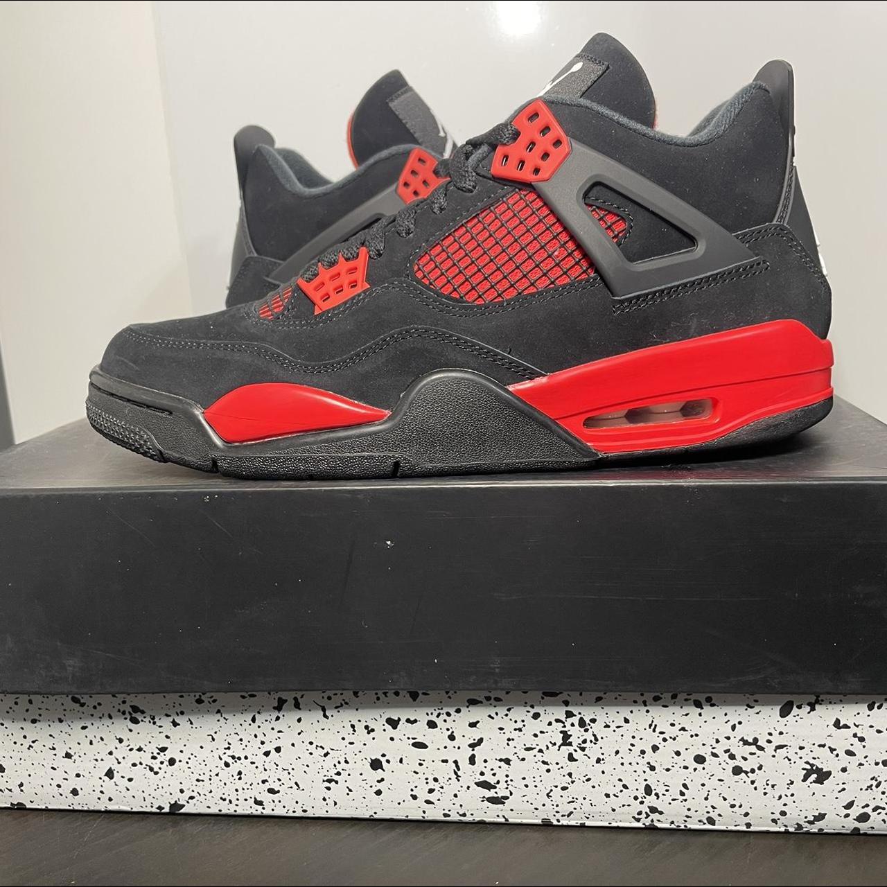 JORDAN 4 RETRO “ RED THUNDER “ - DEAD STOCK !!! - - Depop