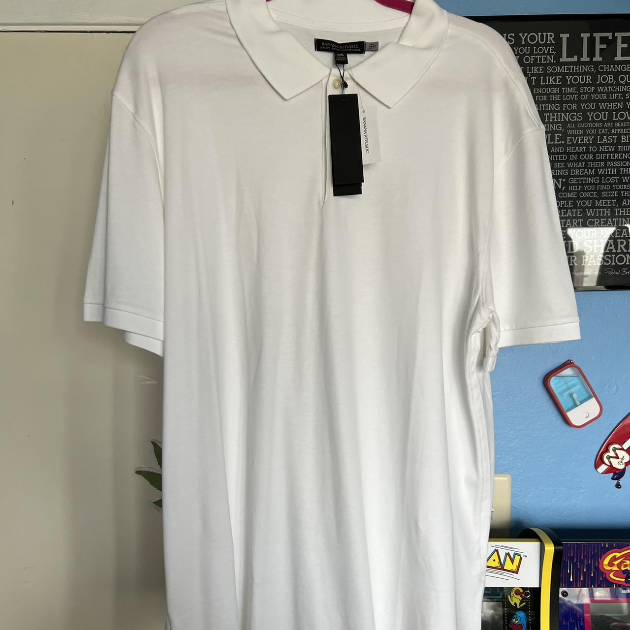 Banana Republic Men's White Polo-shirts | Depop