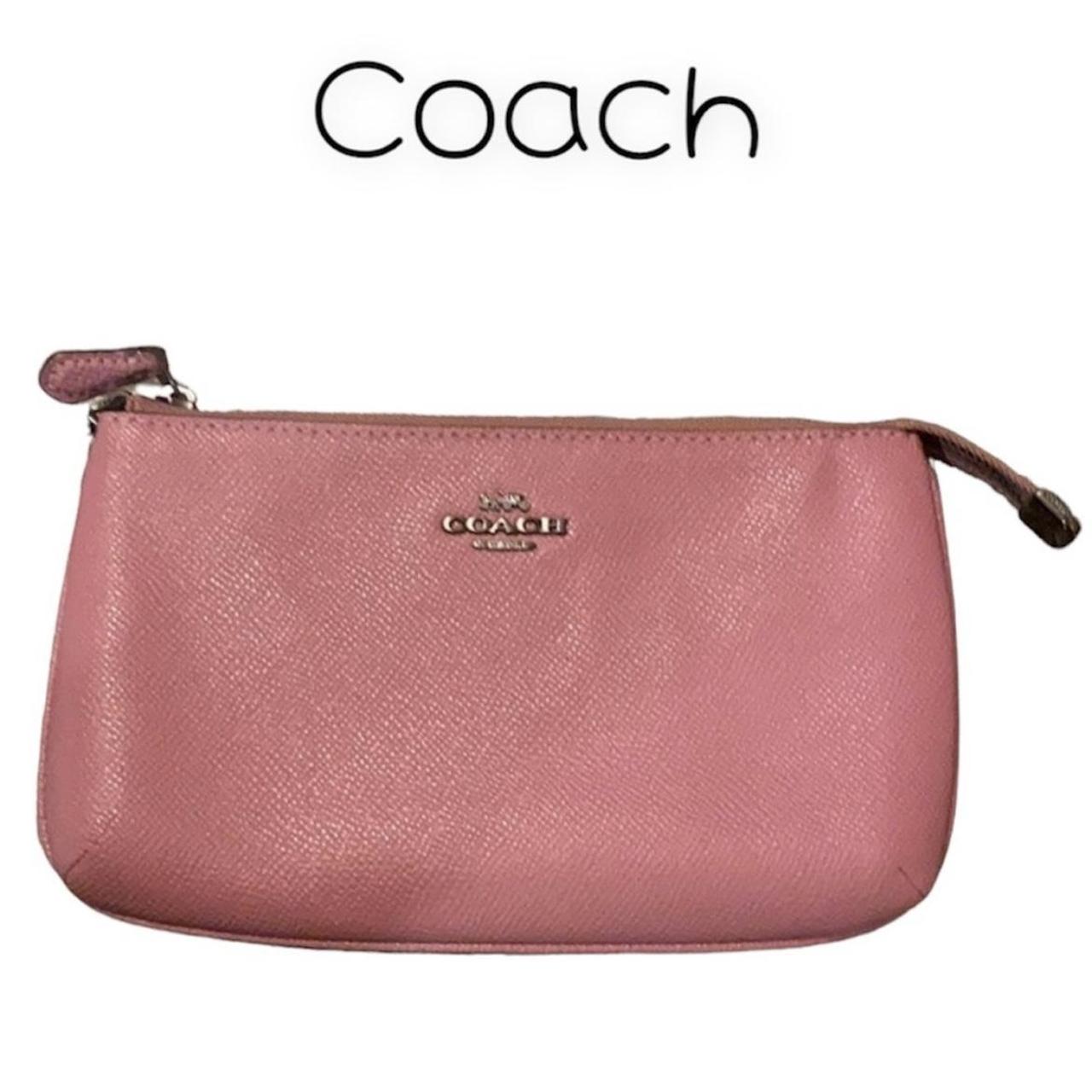 Coach Leather Wristlet Dusty Pink