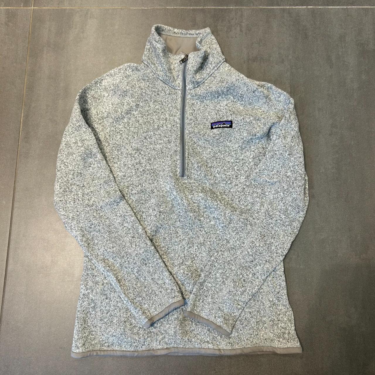 Patagonia grey quarter-zip fleece Excellent... - Depop