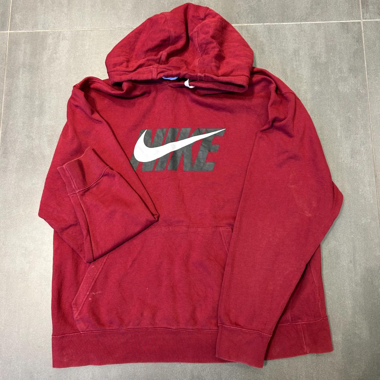 Nike burgundy hoodie Good condition just a couple... - Depop