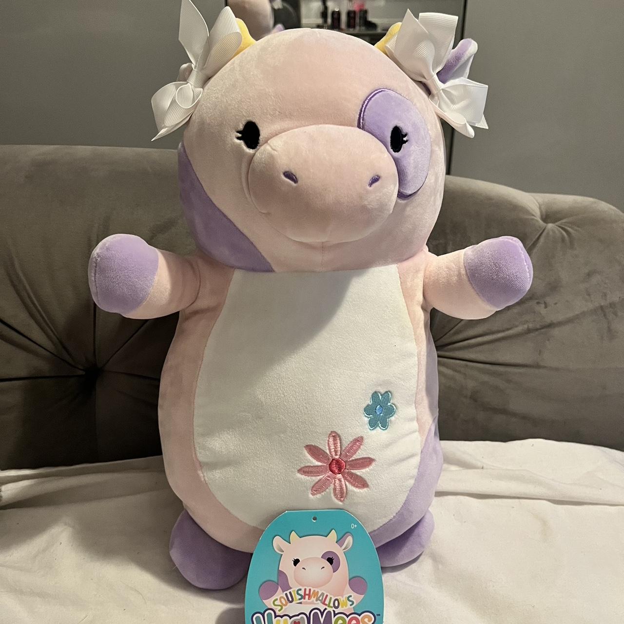 14” Patty pink and purple cow squishmallow hugmee... - Depop