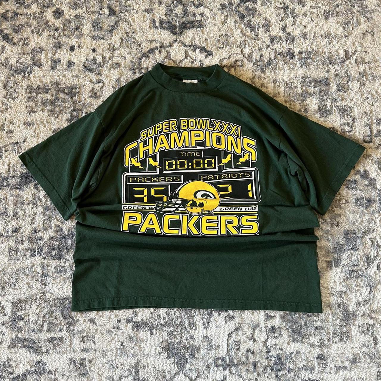 NIKE NFL team apparel Packers V-neck shirt size - Depop