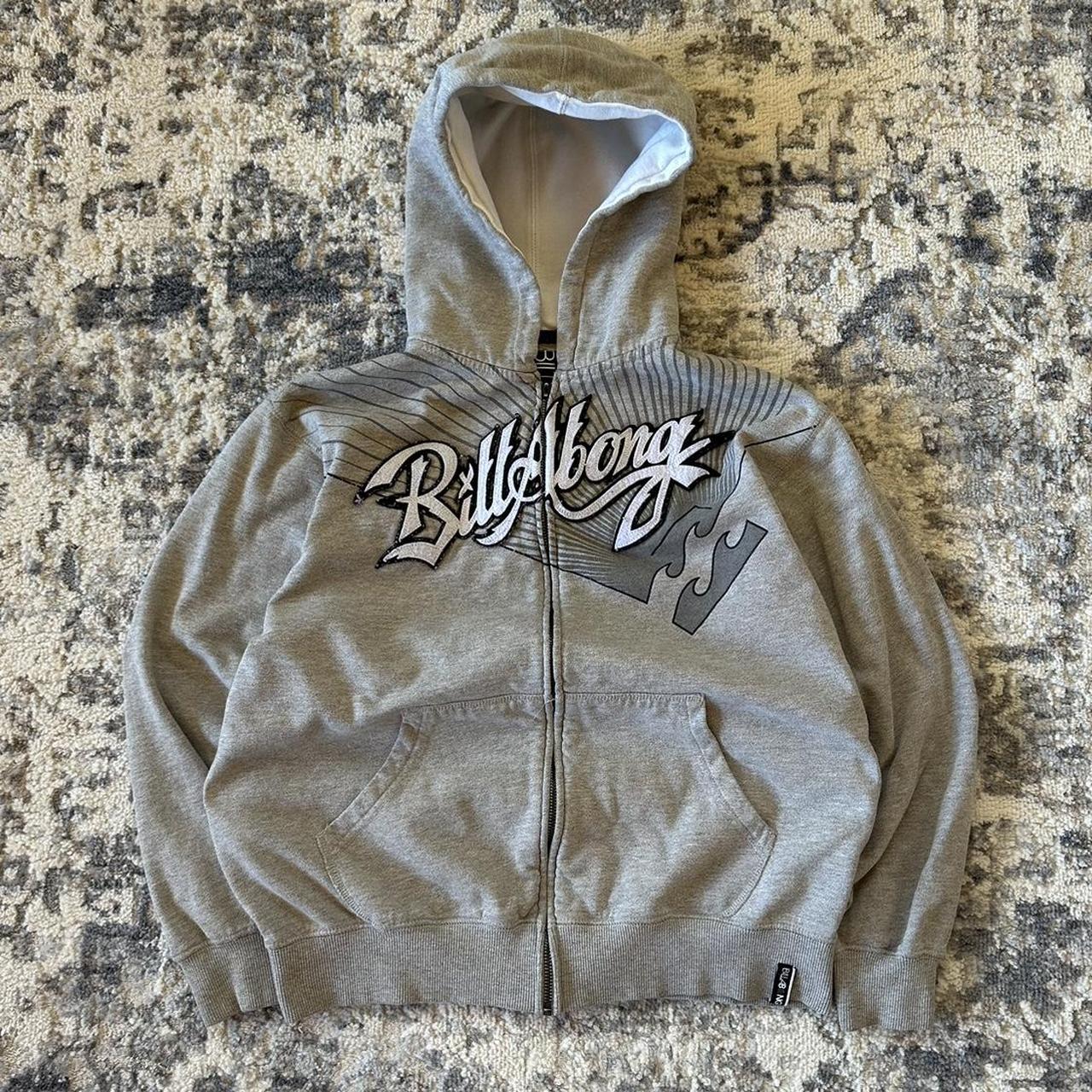 Y2K Billabong Zip Up Hoodie Size Large ( boys ) (... - Depop