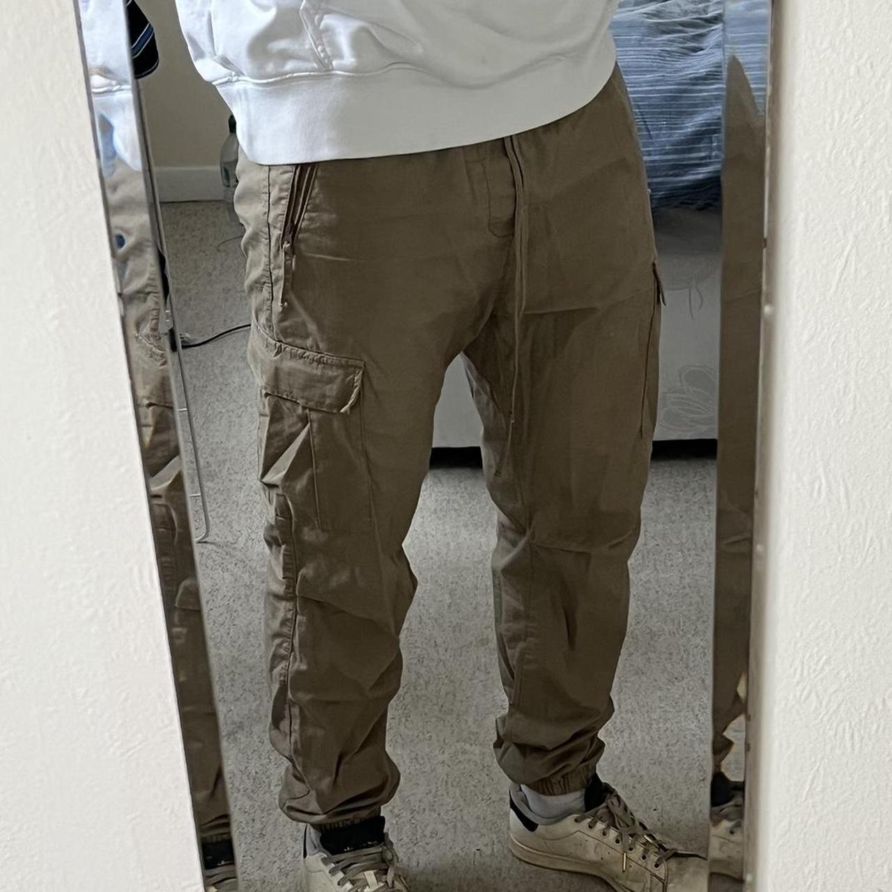 Khaki Carhartt WIP cuffed cargos. Size small. Model... Depop