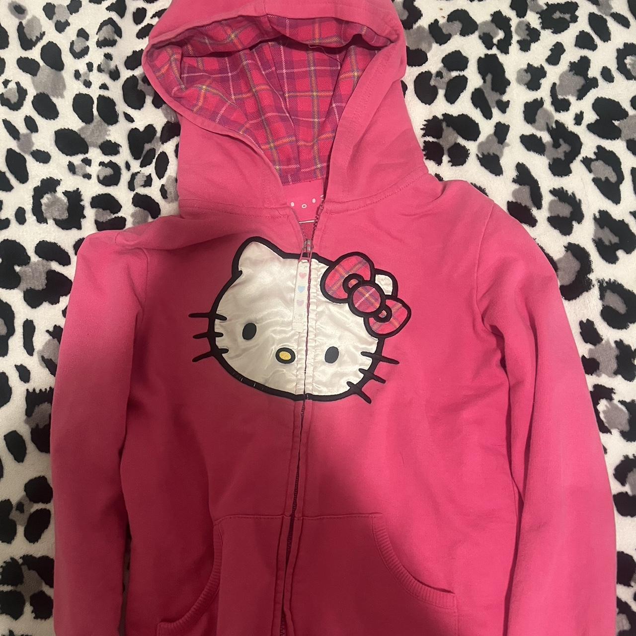 hello kitty jacket tag says large in kids i’d say xs - Depop