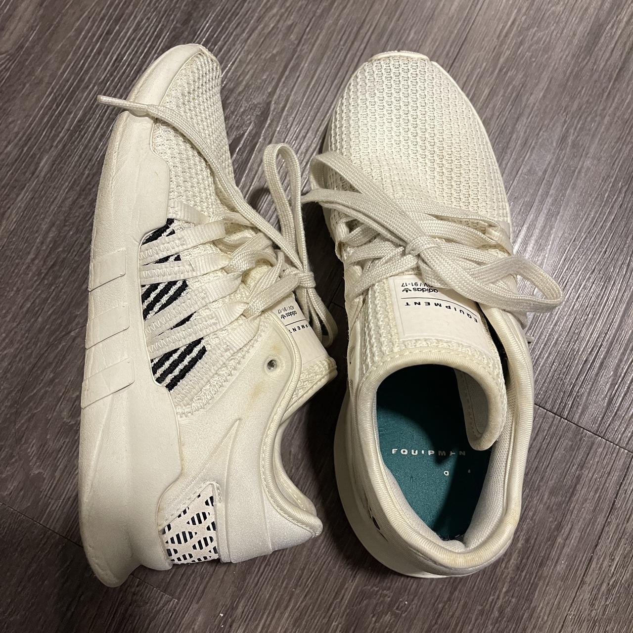 Adidas eqt white outlet trainers