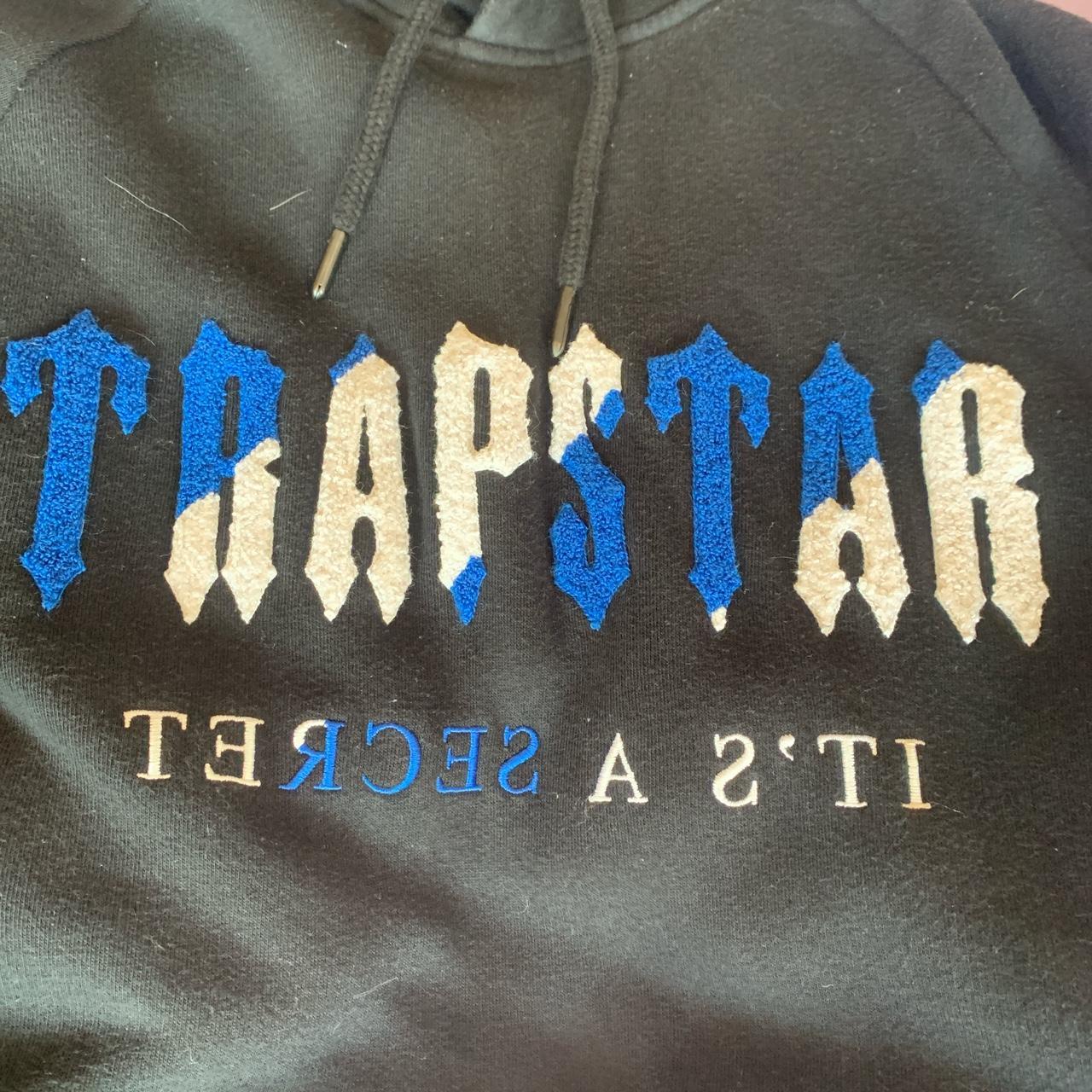 Trapstar Men's Blue and White Jumper | Depop